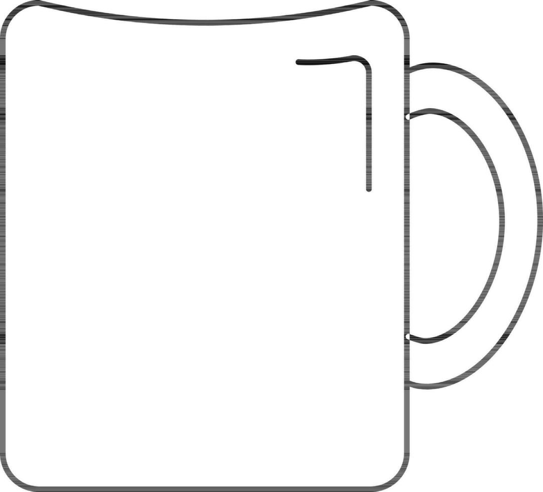 Illustration of Cup Icon in Thin Line Art. vector