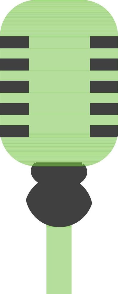 micrófono icono en verde color para música concepto. vector