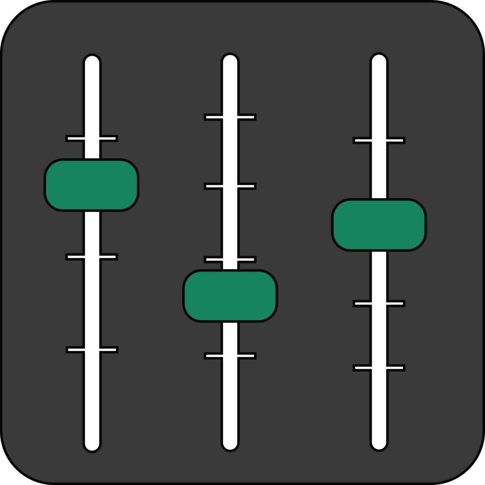 Sound Mixer or equalizer sign or symbol. vector