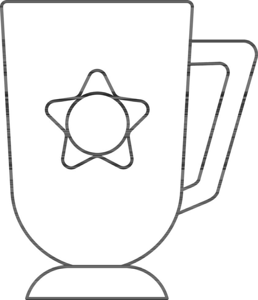 Vector Illustration of Cup or Mug Icon in Flat Style.