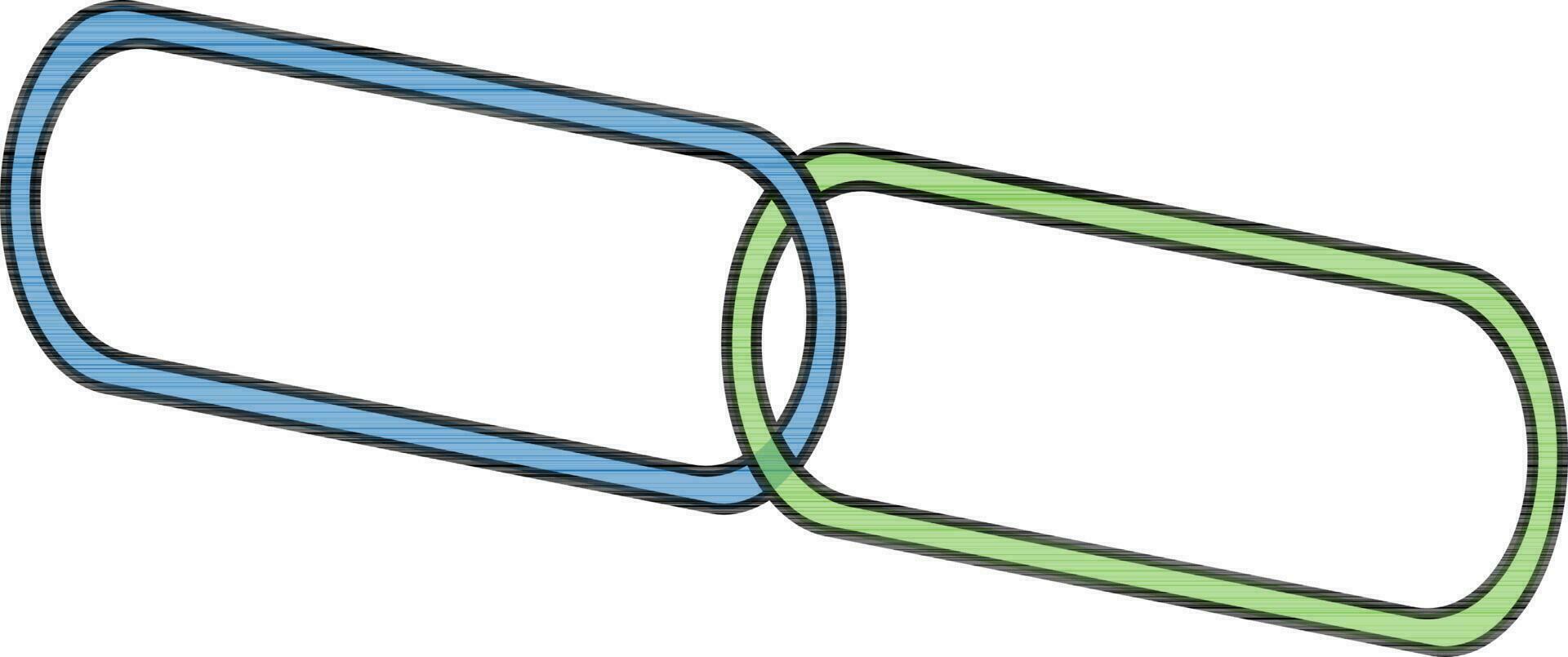 Color with stroke style of connection link in icon for multimedia concept. vector