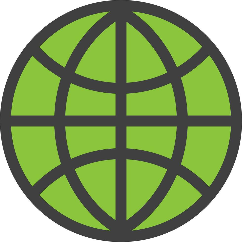 Illustration of website icon for internet in green color. vector