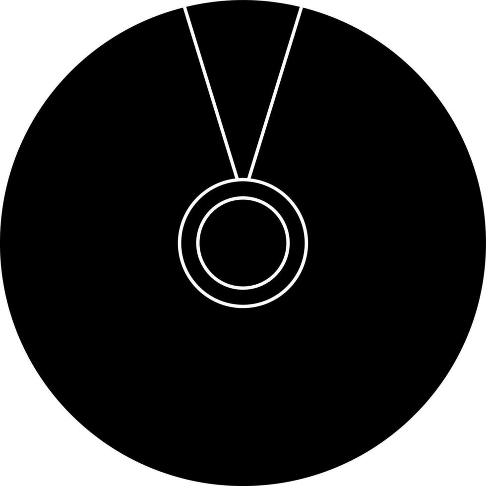 CD icon in black for multimedia concept. vector