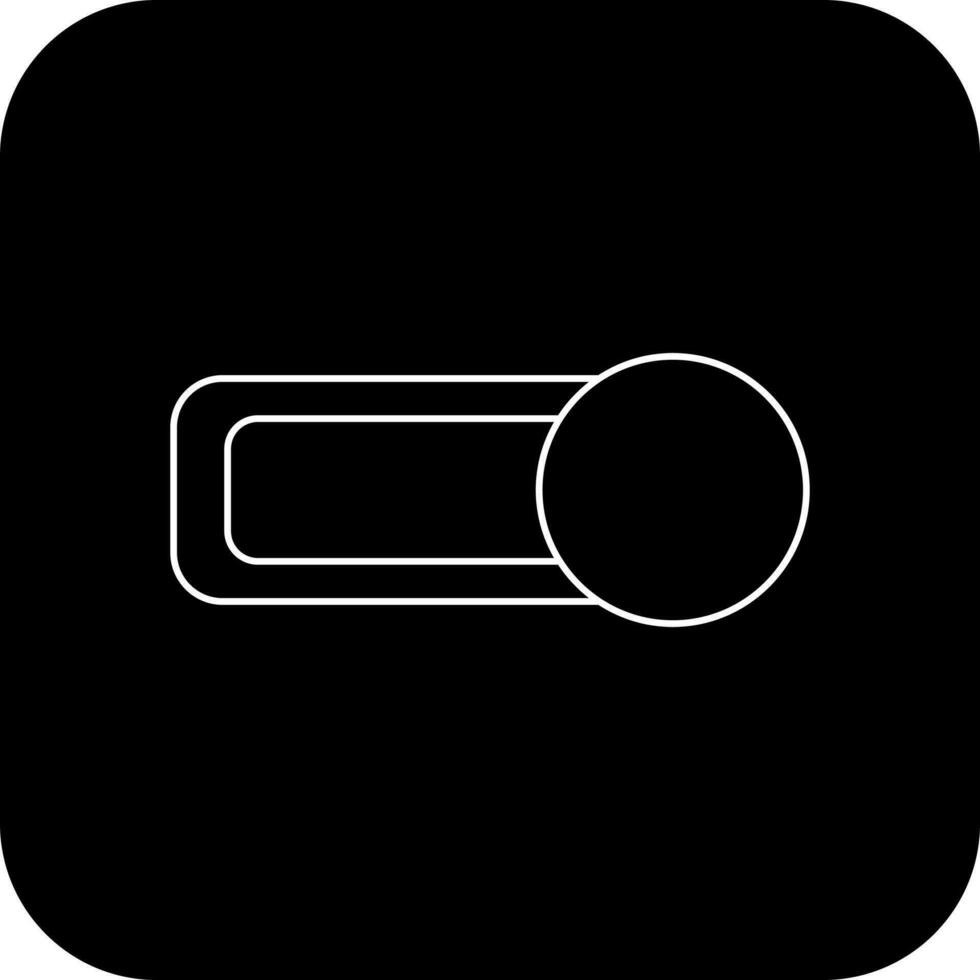 Black background of button icon for mobile application. vector