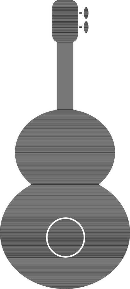 Guitar icon in black for multimedia concept. vector