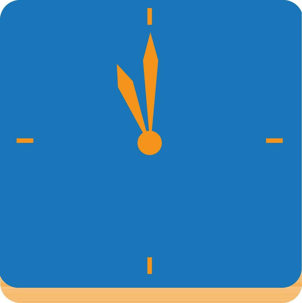 Illustration of wall watch icon in blue color style. vector