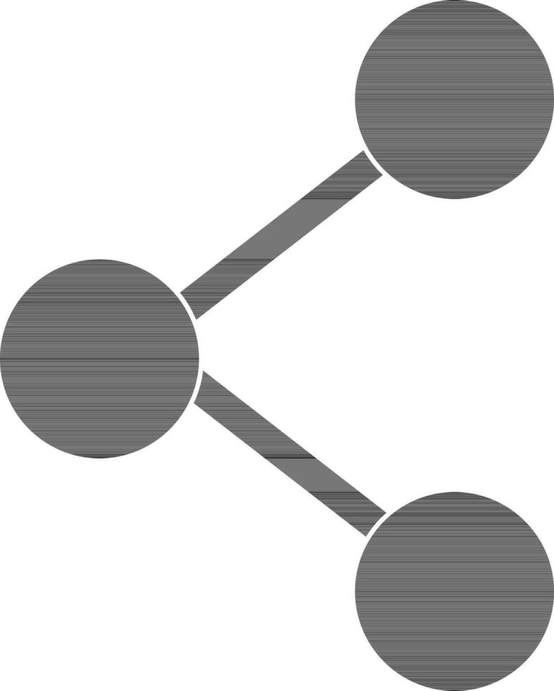 símbolo de compartir icono en silueta para multimedia cocepto vector