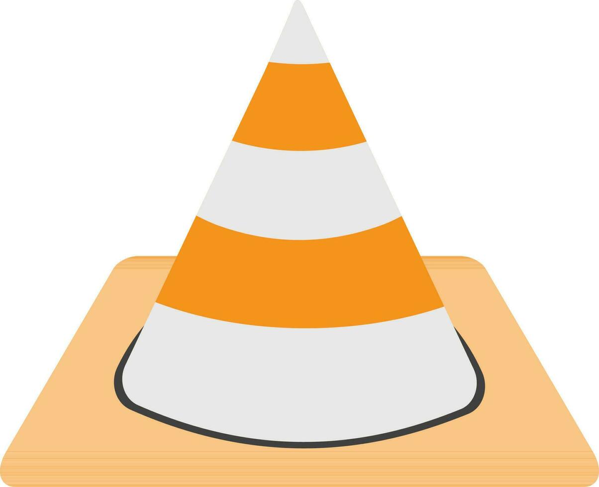 VLC media player in icon for video concept. vector