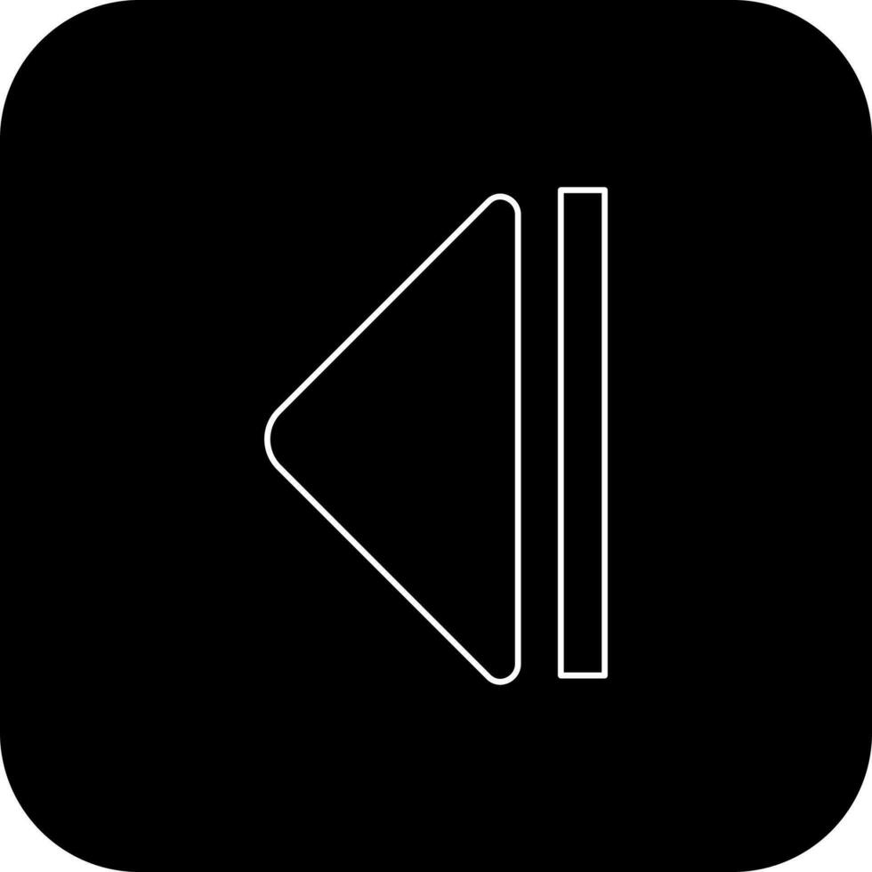 Music player button icon in black background. vector