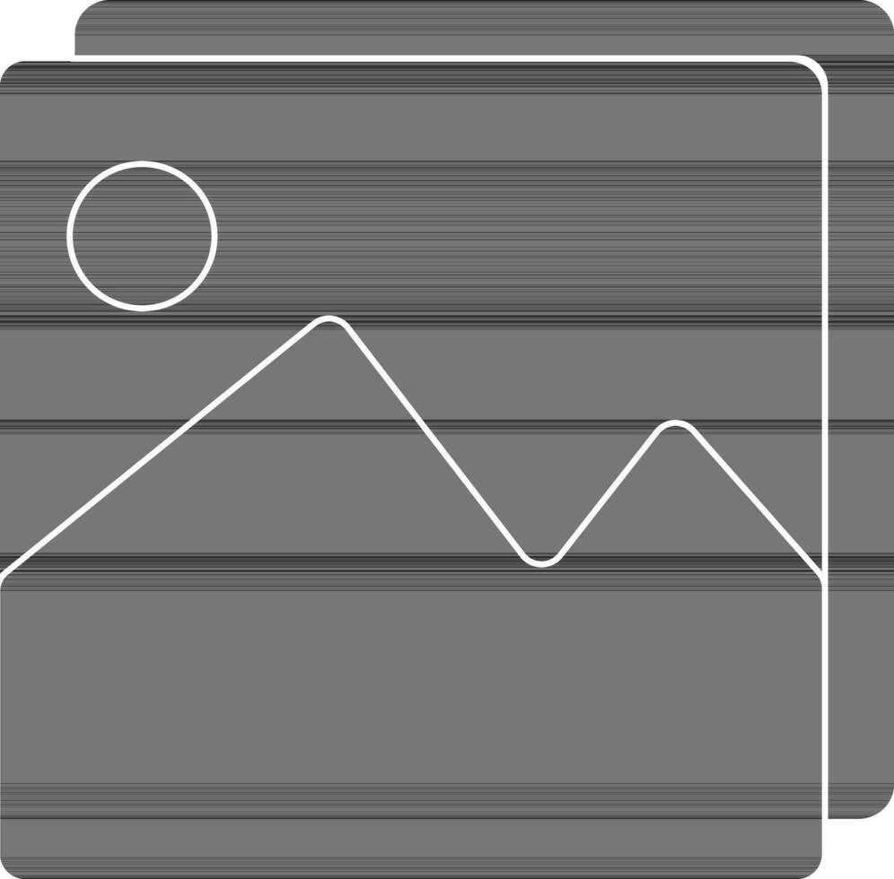 Picture icon in glyph style for multimedia concept. vector