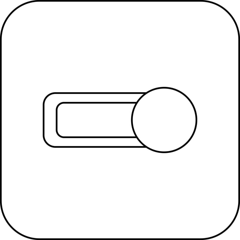 Button icon in mobile for application in stroke. vector