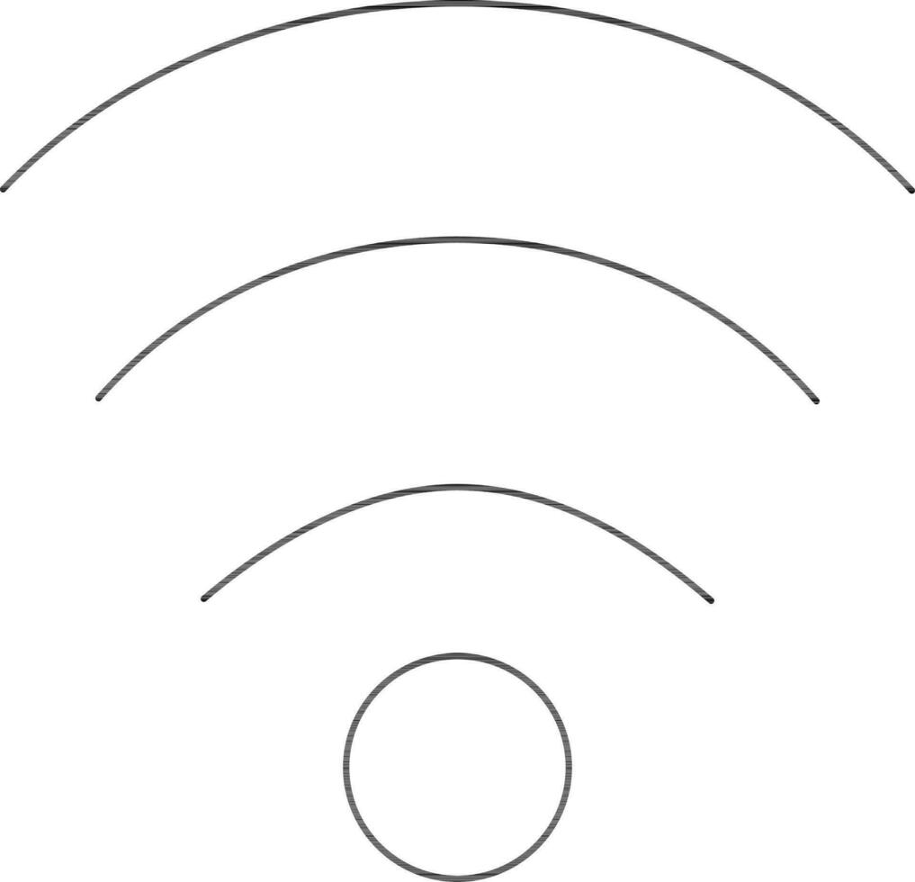 Stroke style of wifi icon for multimedia concept. vector