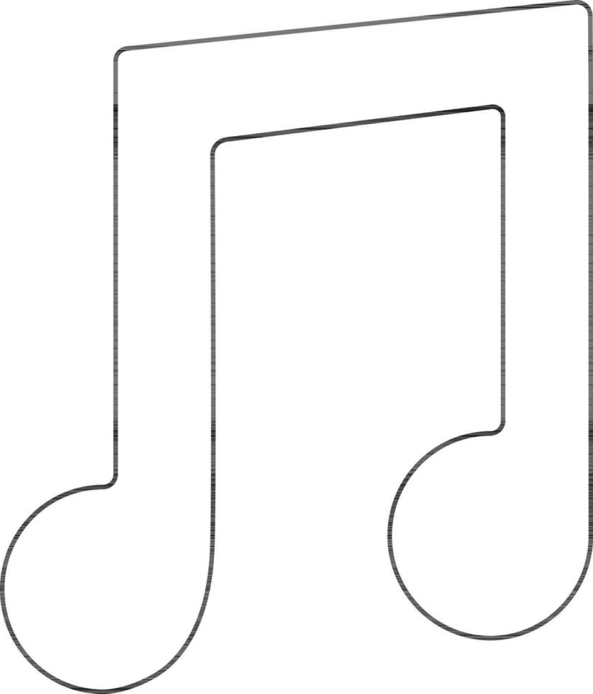 Stroke style of music icon for multimedia concept. vector