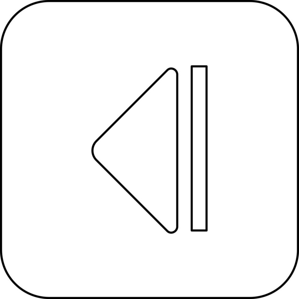 Music player button icon in stroke style. vector