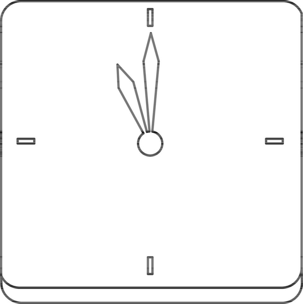 Wall watch icon in stroke style for time concept. vector