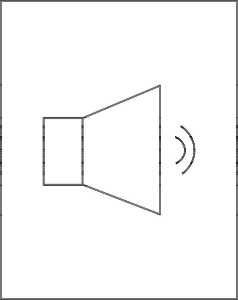 Sound Icon In Black Outline. vector