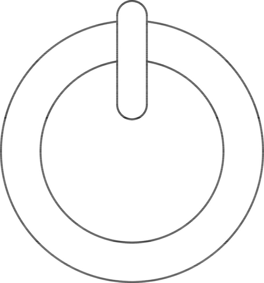 Line Art Illustration of Power Button Icon. vector