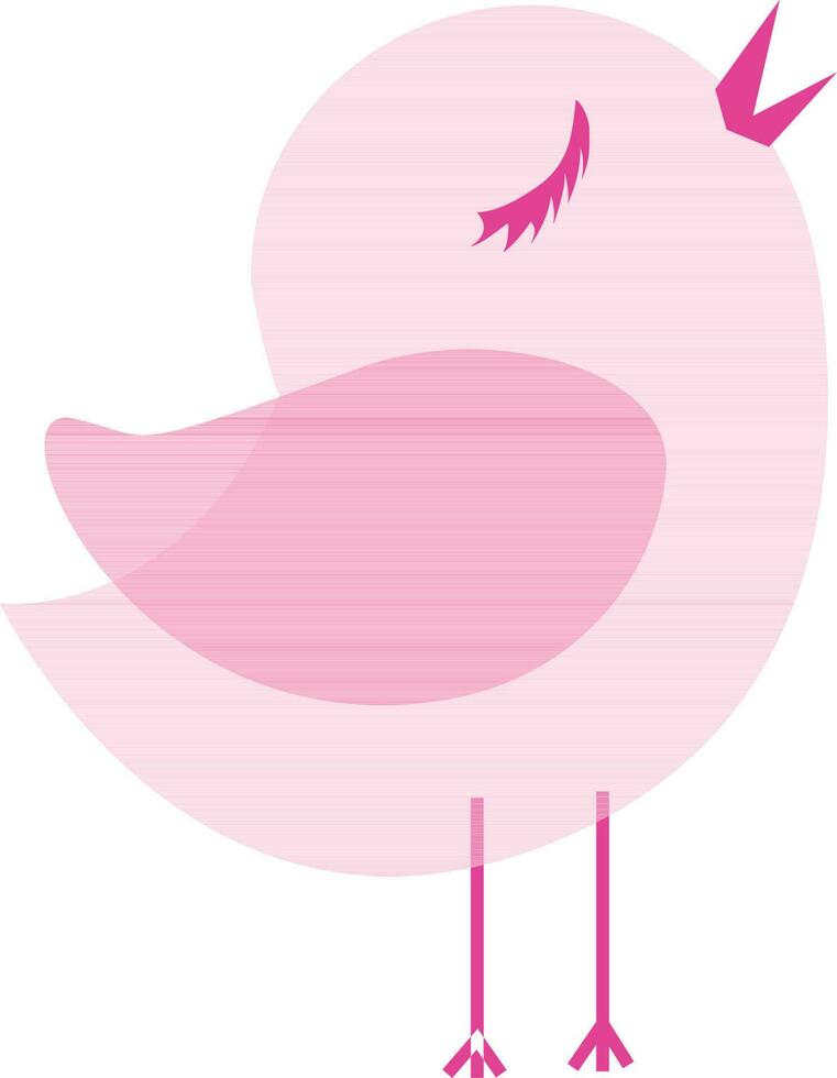 Bird in pink color. vector