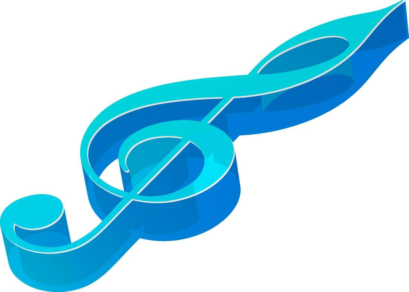 3d Glossy blue music note. 24329500 Vector Art at Vecteezy