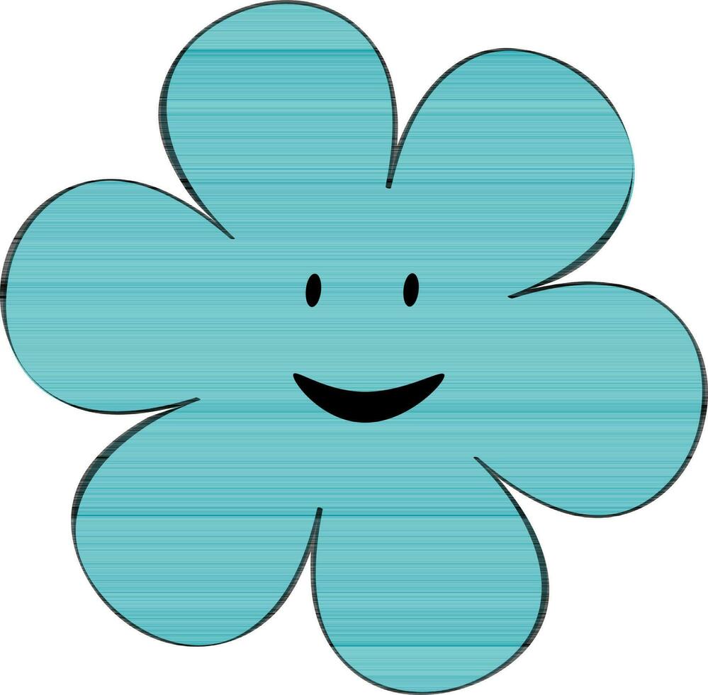 Character of a beautiful flower. vector