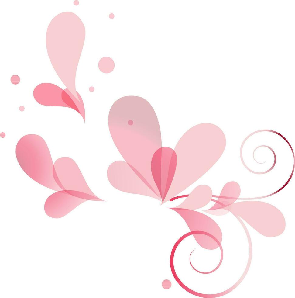 Beautiful pink leaves design. vector