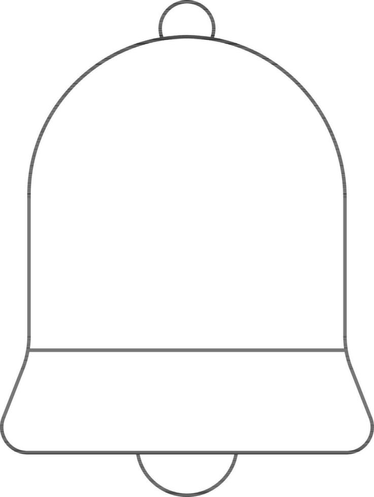 Isolated Bell Icon Black Line Art. vector