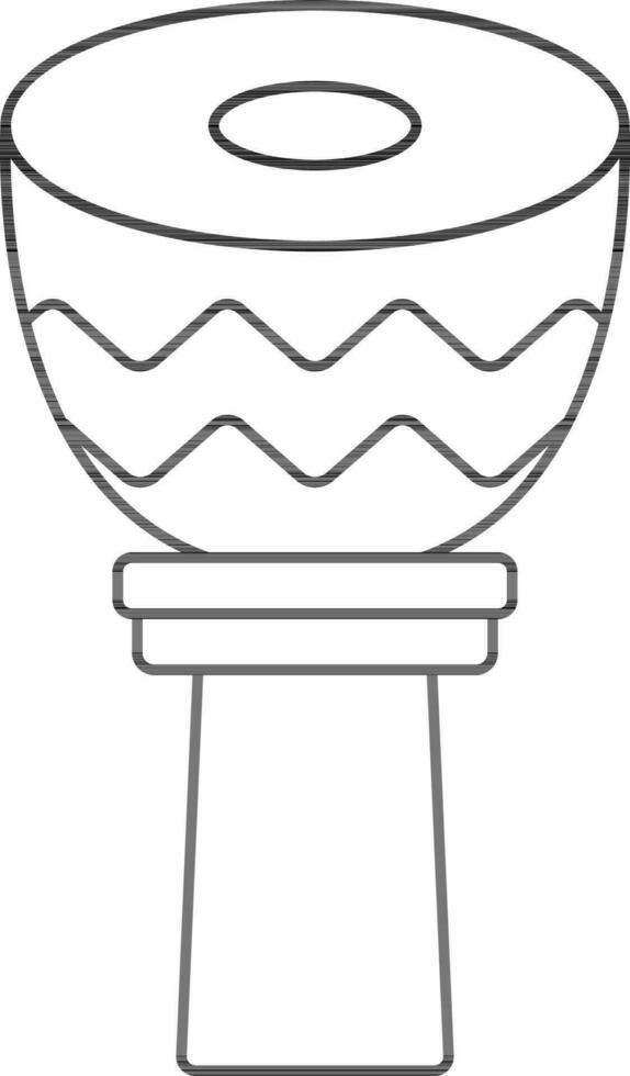 Vector Illustration of Djembe Drum In Flat Style.