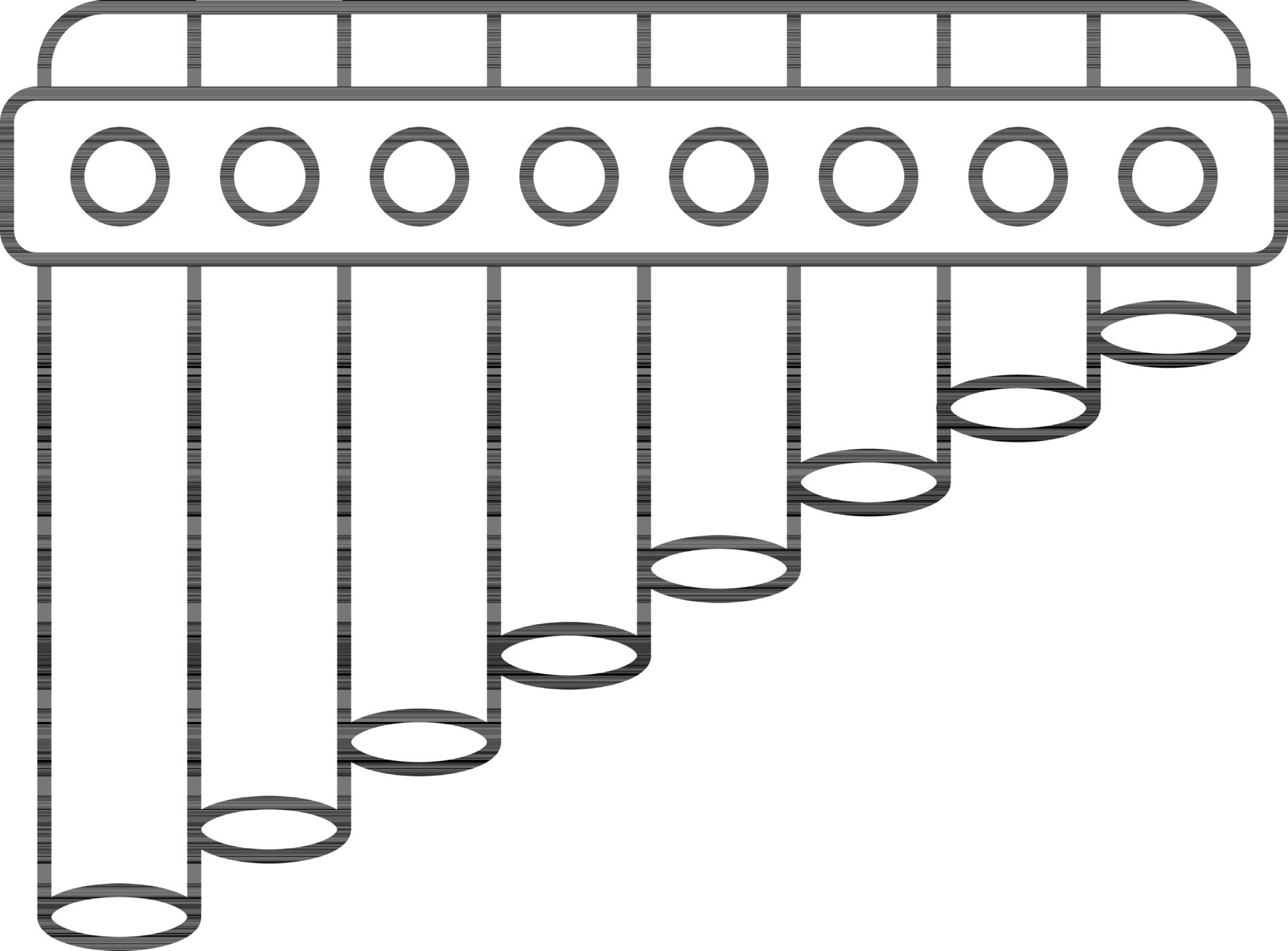 Illustration Of Panpipes Icon In Flat Style. 24329604 Vector Art at