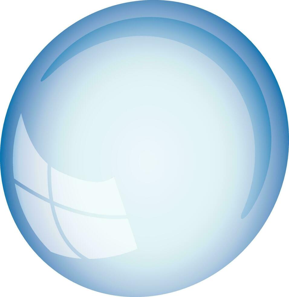 Abstract blue bubble on white background. vector