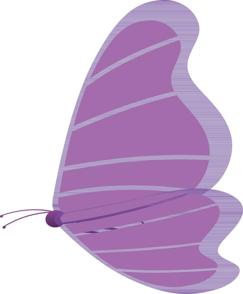 Character of a purple butterfly. vector