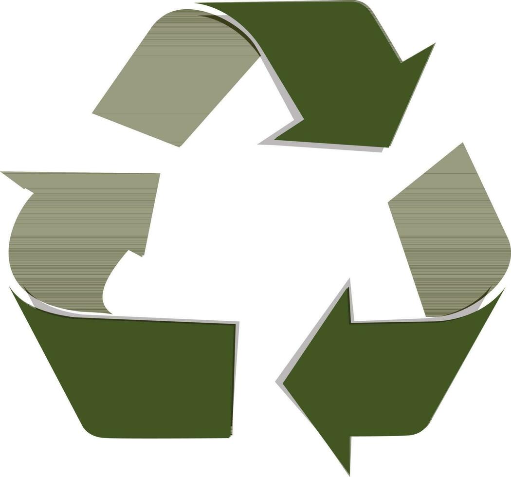 Green recycle arrow symbol or icon. vector