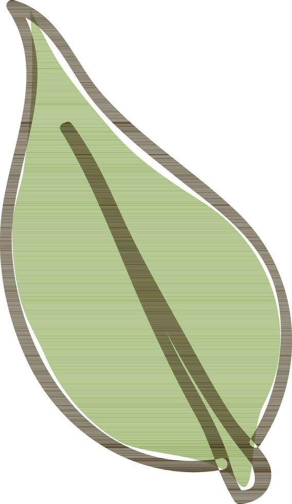 Green leaf on white background. vector