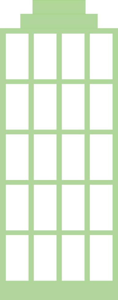 Flat style illustration of a building. vector