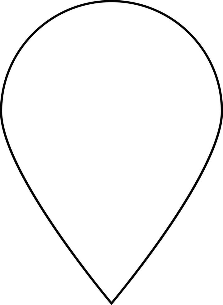 Illustration of a drop in black line art. vector