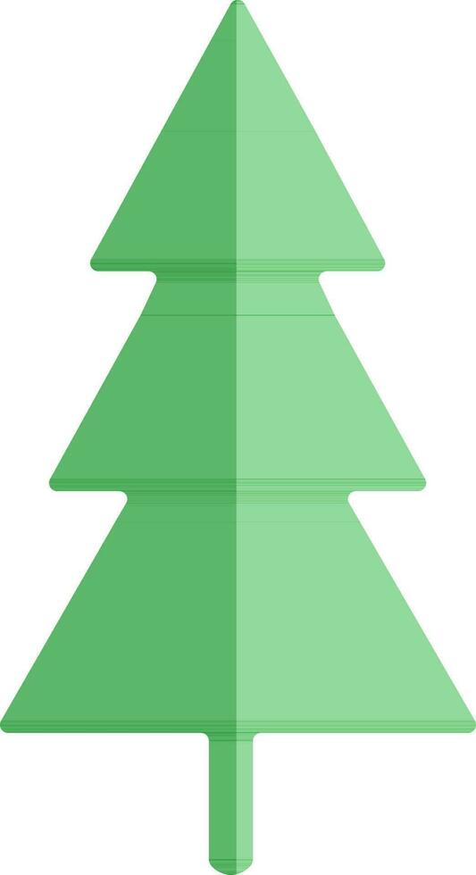 Green tree in flat style. vector