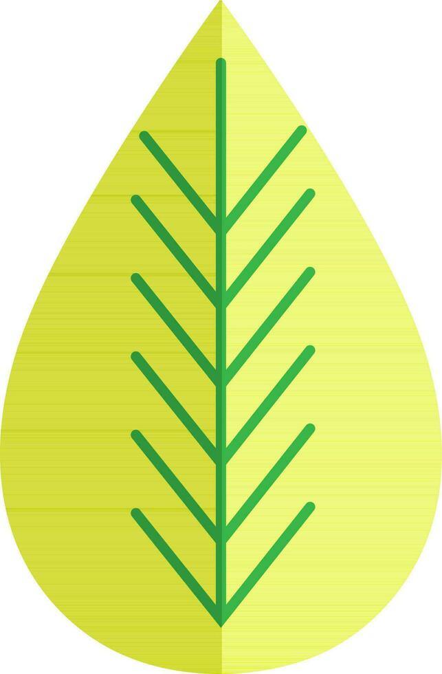 Green and yellow leaf icon. vector