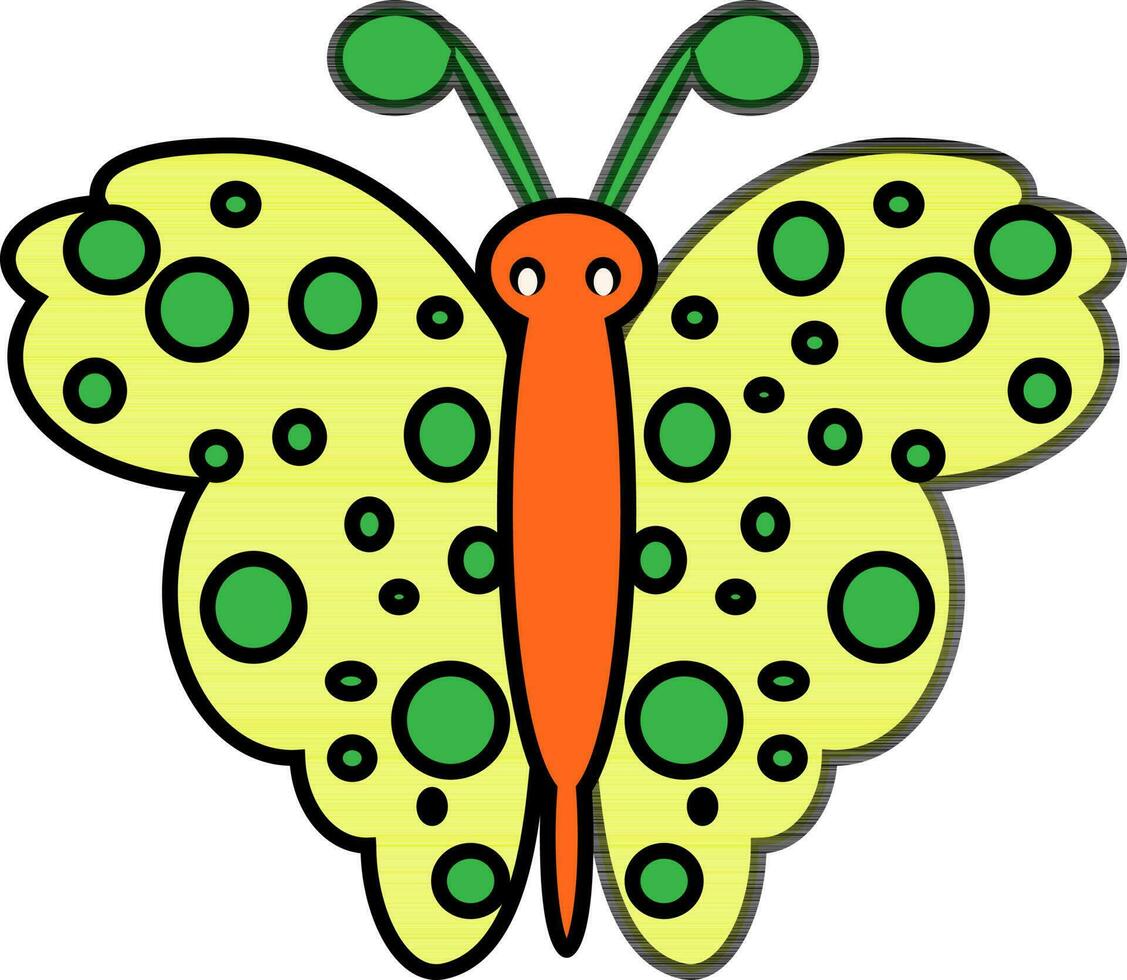 aislado mariposa en plano estilo. vector