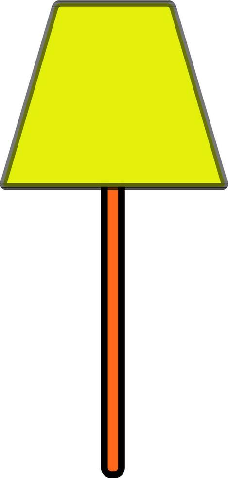 Stand lamp in yellow and orange color. vector