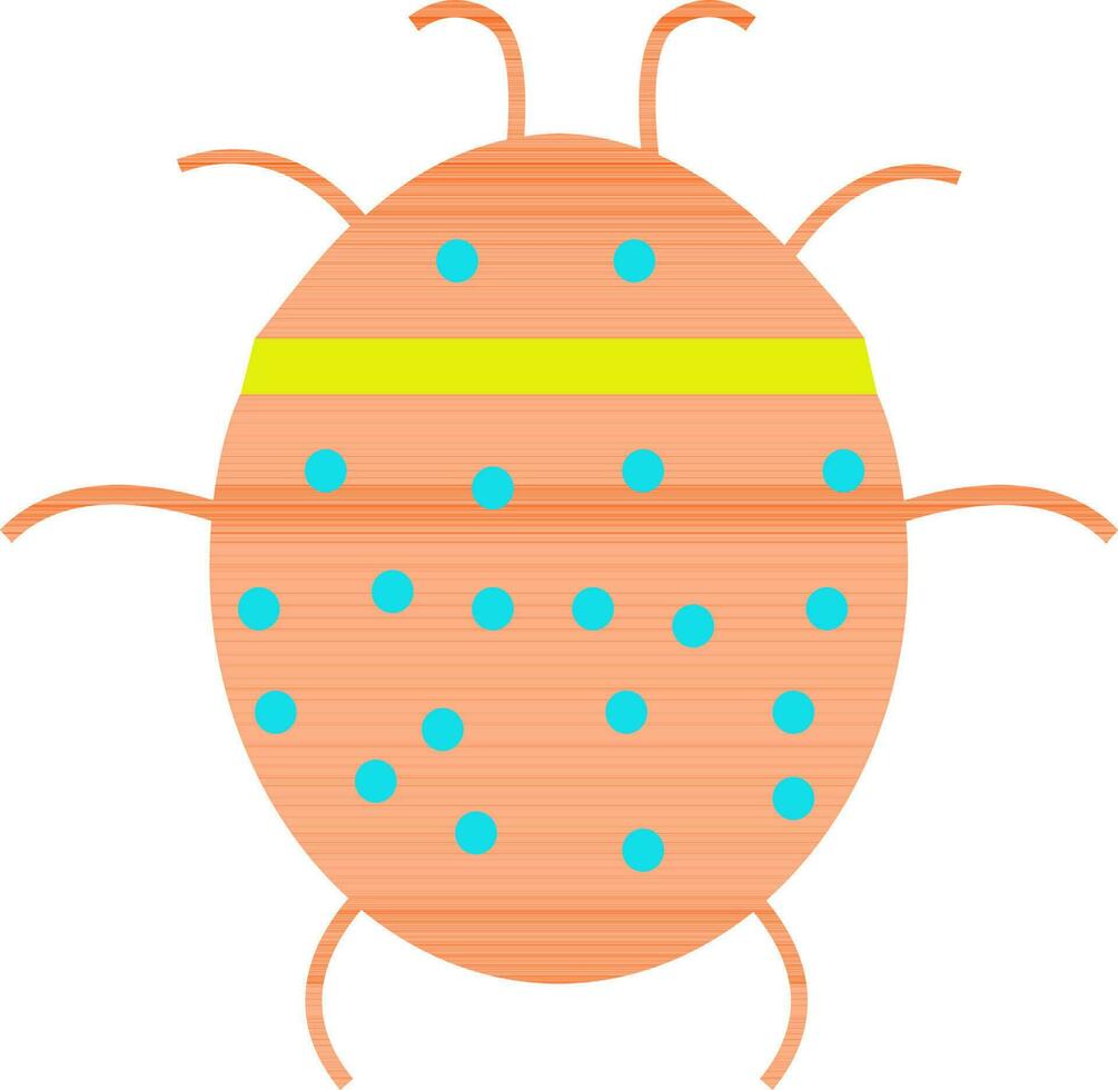 Illustration of a ladybug in flat style. vector