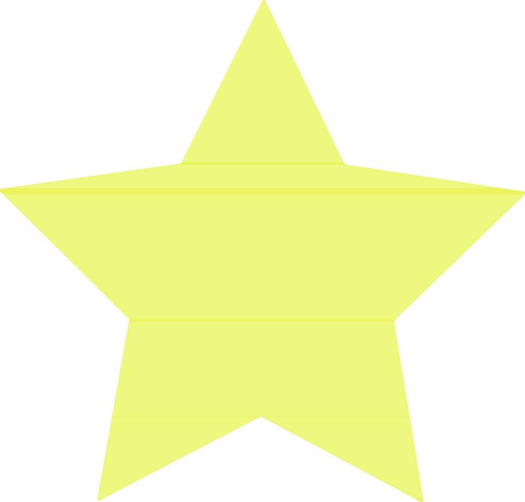 Yellow star in flat style. vector