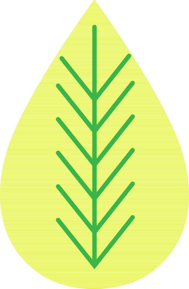 Green and yellow leaf icon. vector
