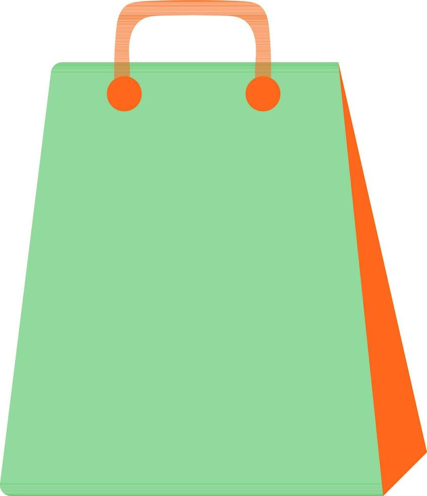 naranja y verde compras bolsa. vector