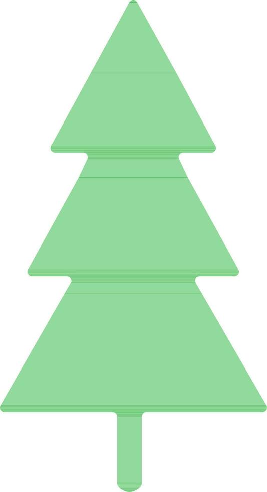 Green tree in flat style. vector