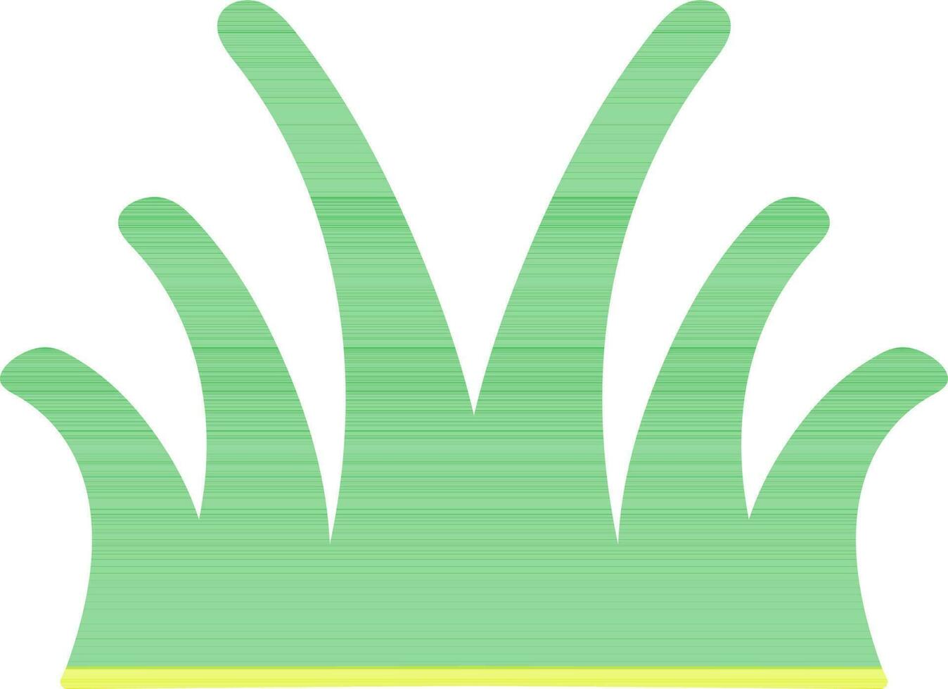 Flat style grass in green color. vector