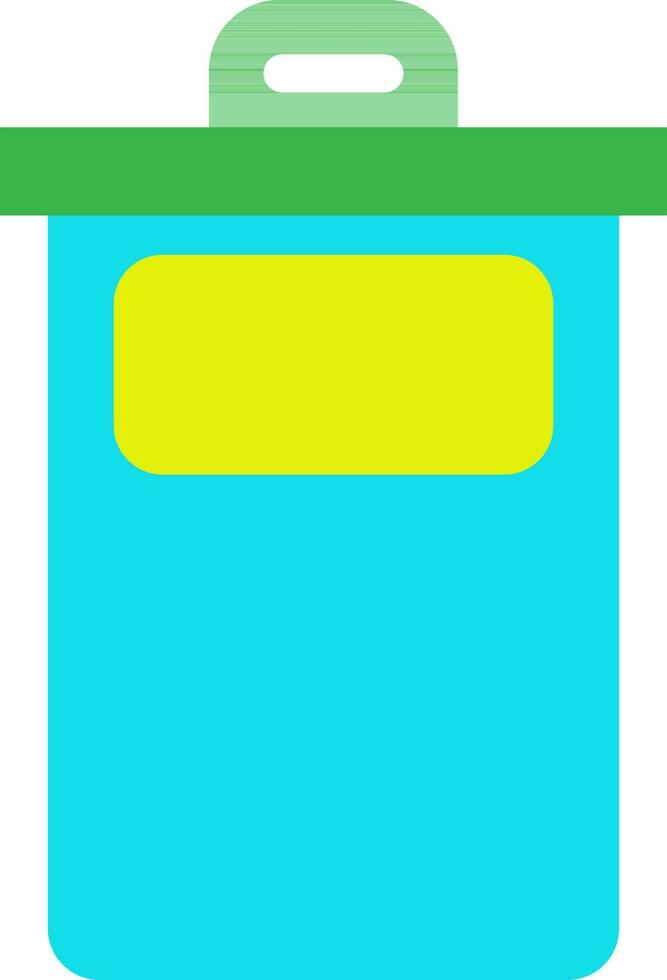 Isolated dustbin in flat style. vector