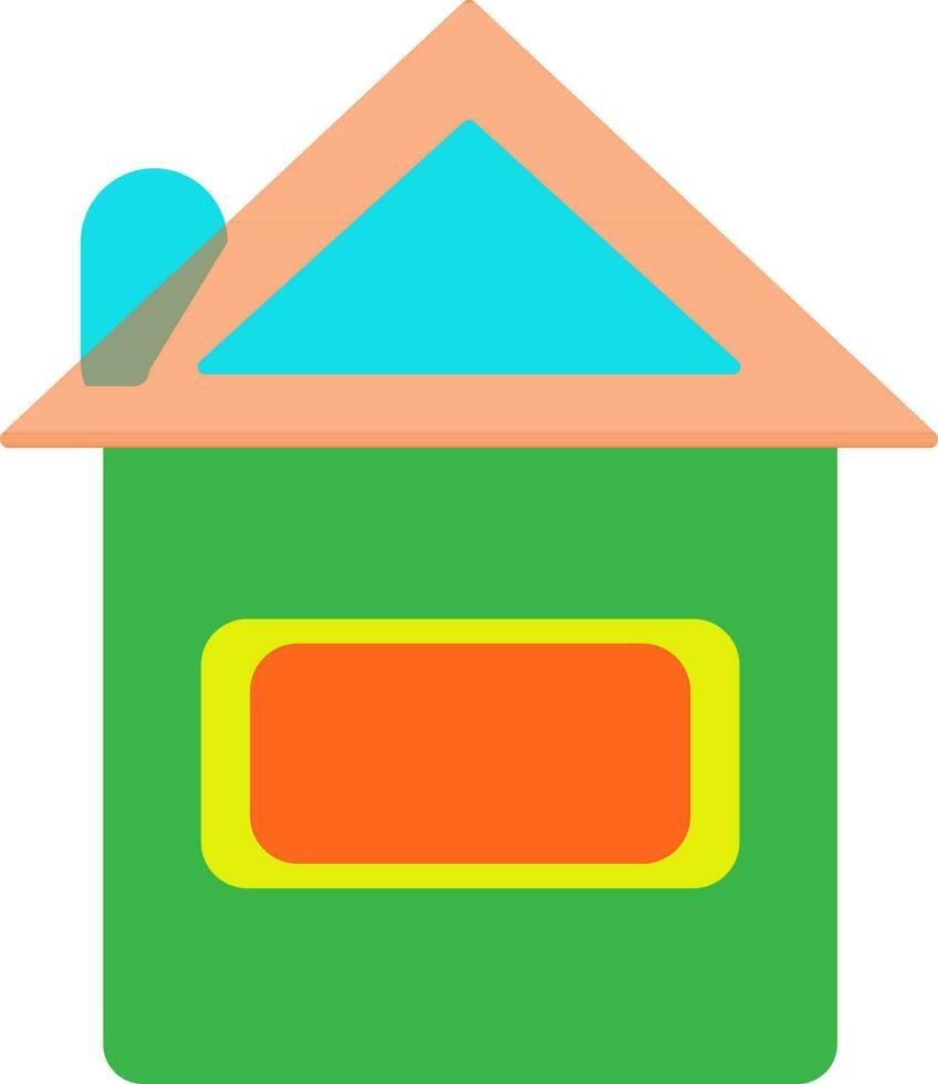 Illustration of a house in flat style. vector