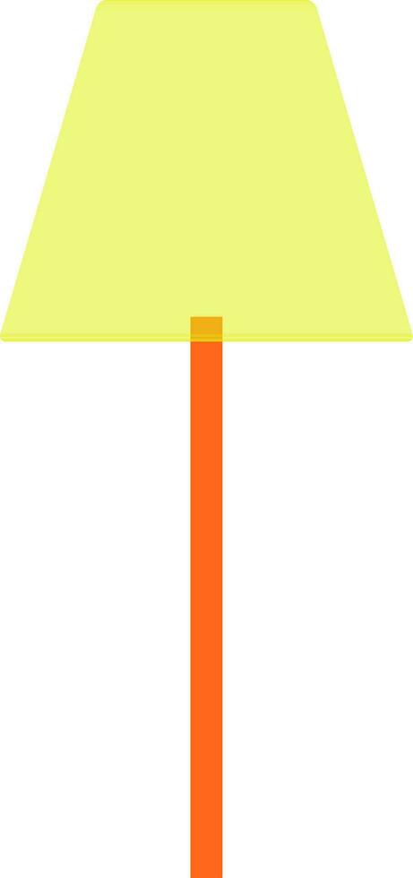 Yellow and orange stand lamp. vector