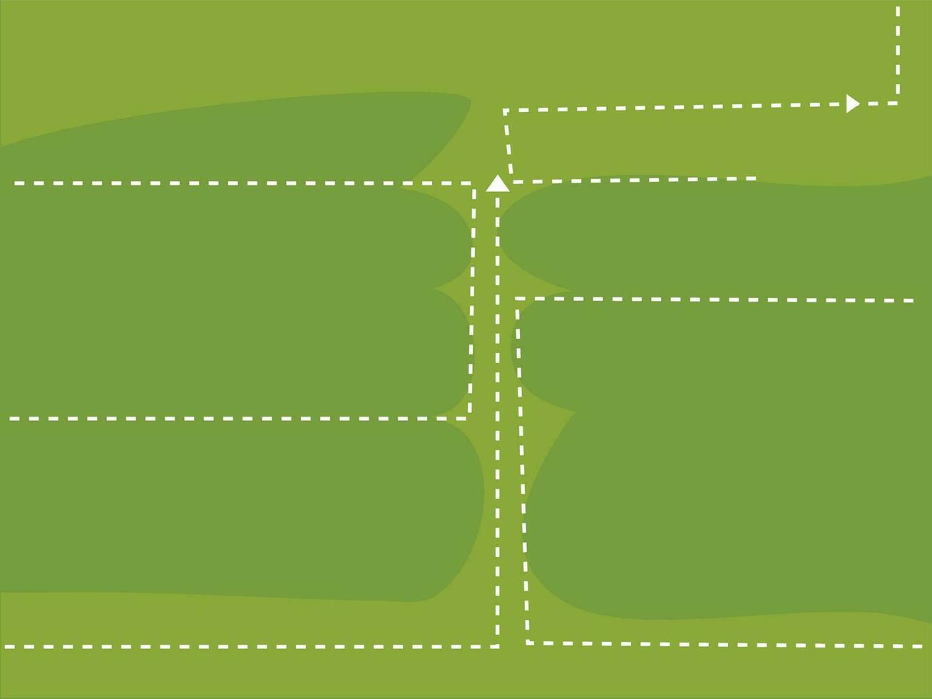 Dotted line route icon on green background. vector