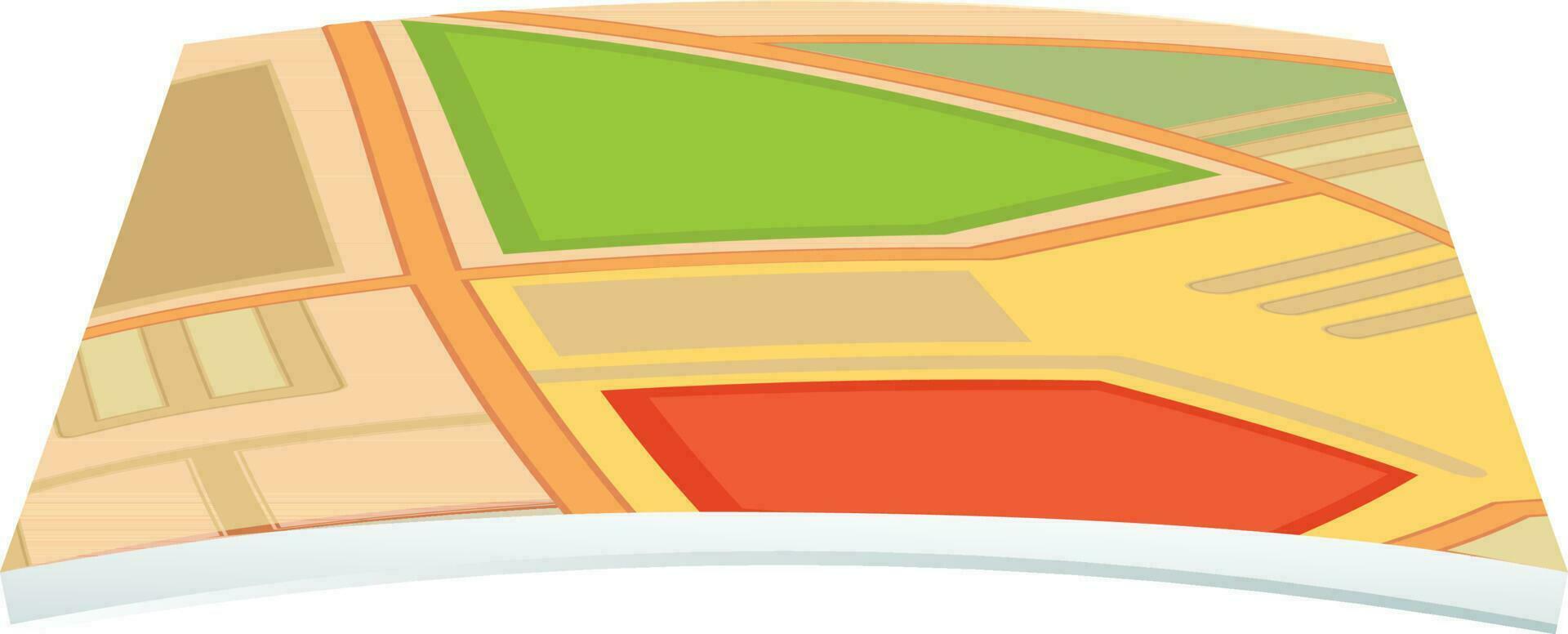 Vector design of a map in falt style.