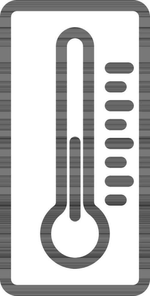 Thermometer Icon or Symbol in Black Line Art. vector